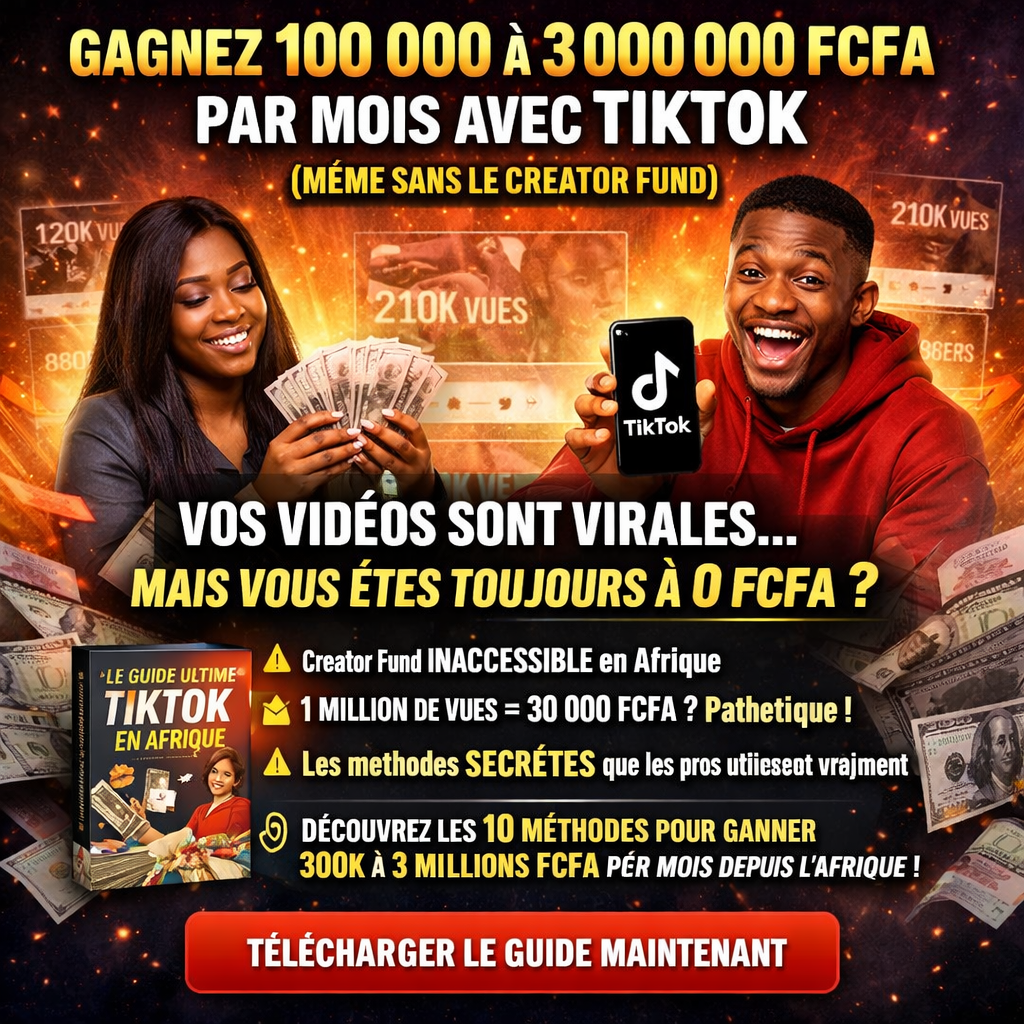 GUIDE COMPLET : GAGNER DE L'ARGENT SUR TIKTOK EN AFRIQUE