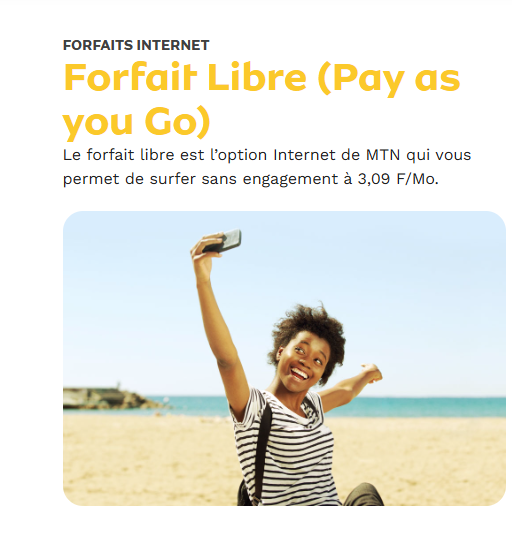 Forfait internet MTN Libre