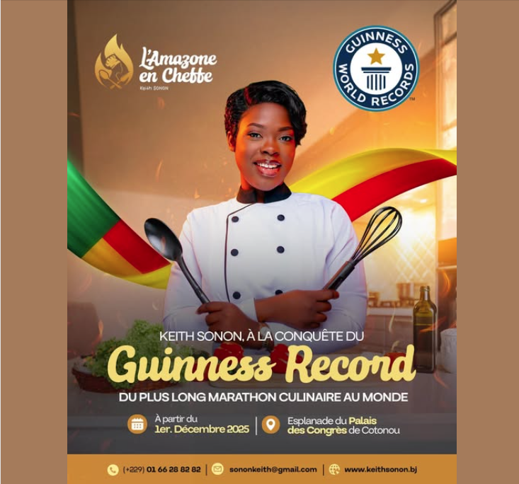 La Cheffe Keith Sonon prête à offrir au Bénin son tout premier Guinness Record culinaire